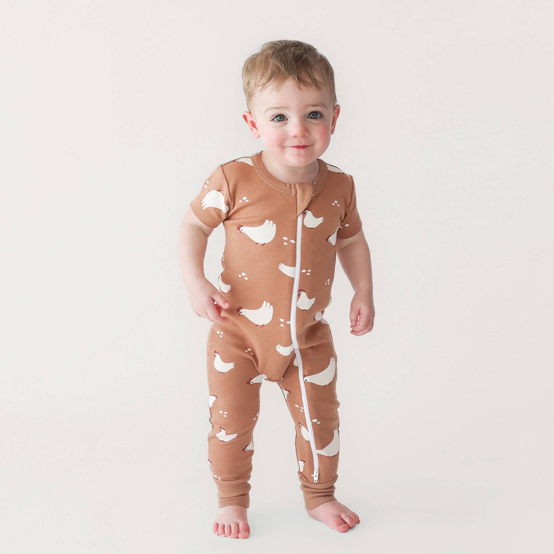 Parade Organics '2-Way' Zip Short Sleeve Romper