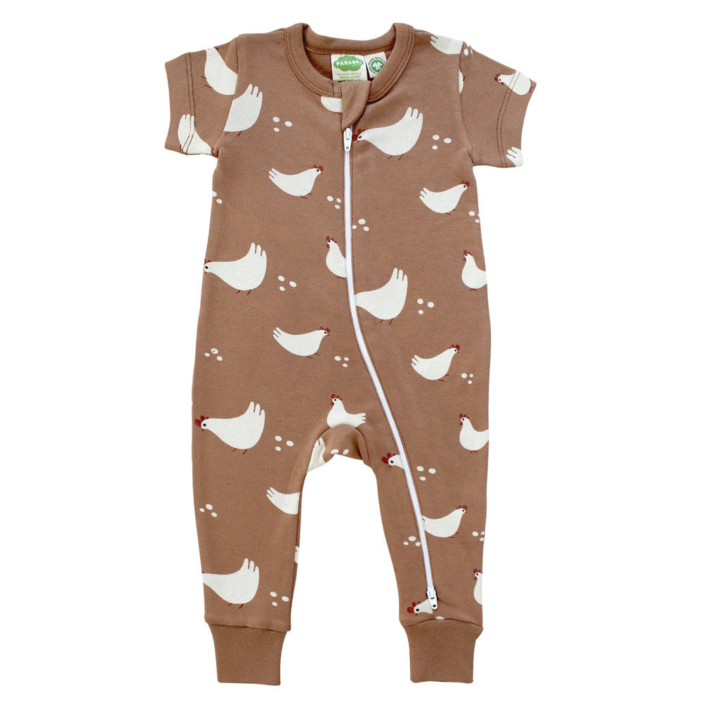 Parade Organics '2-Way' Zip Short Sleeve Romper