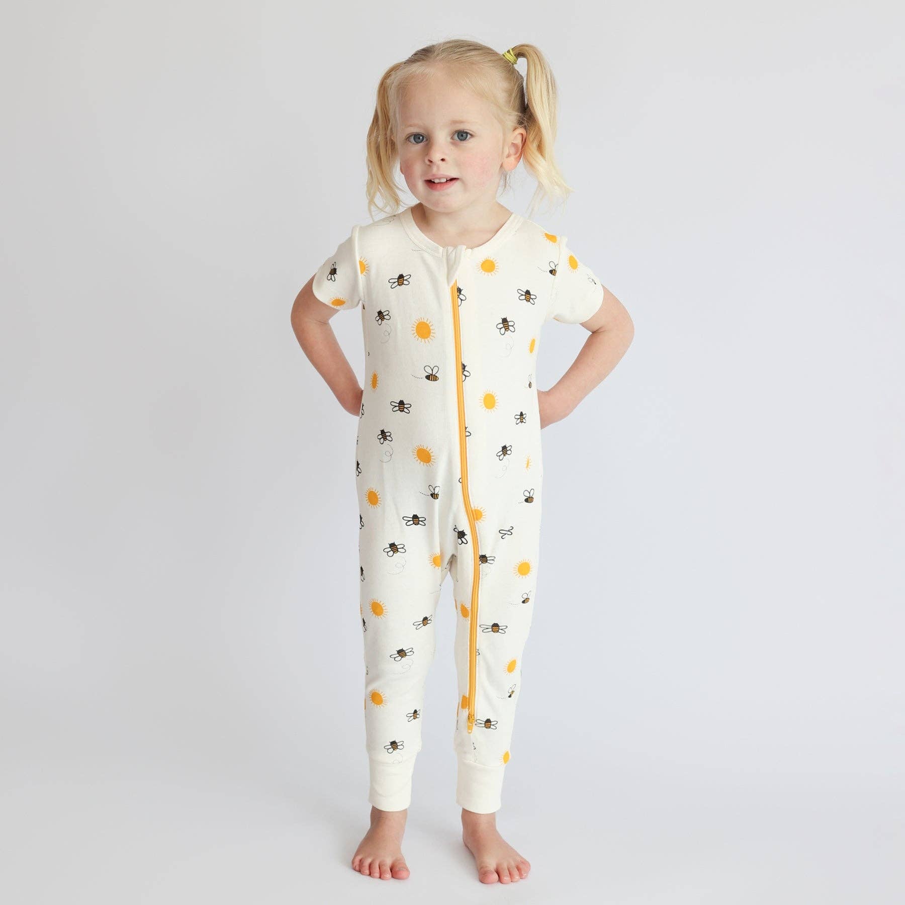 Parade Organics '2-Way' Zip Short Sleeve Romper