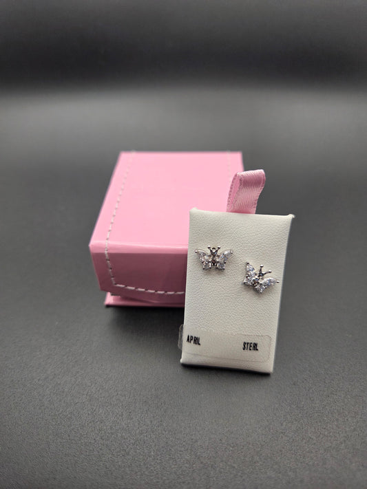 Kiddie Kraft April Birthstone Earrings