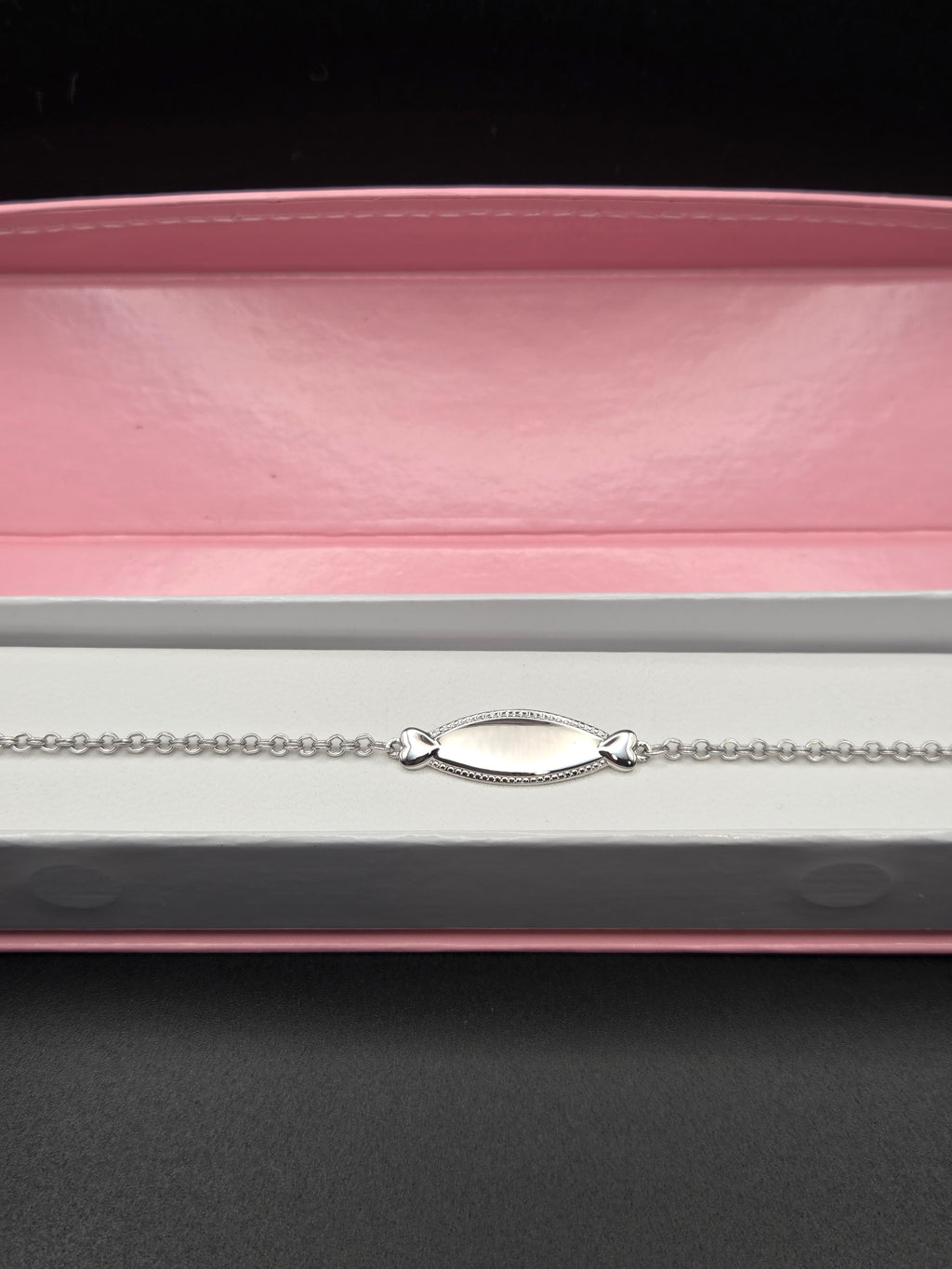 Bracelet d'identification gravable Kiddie Kraft en argent sterling