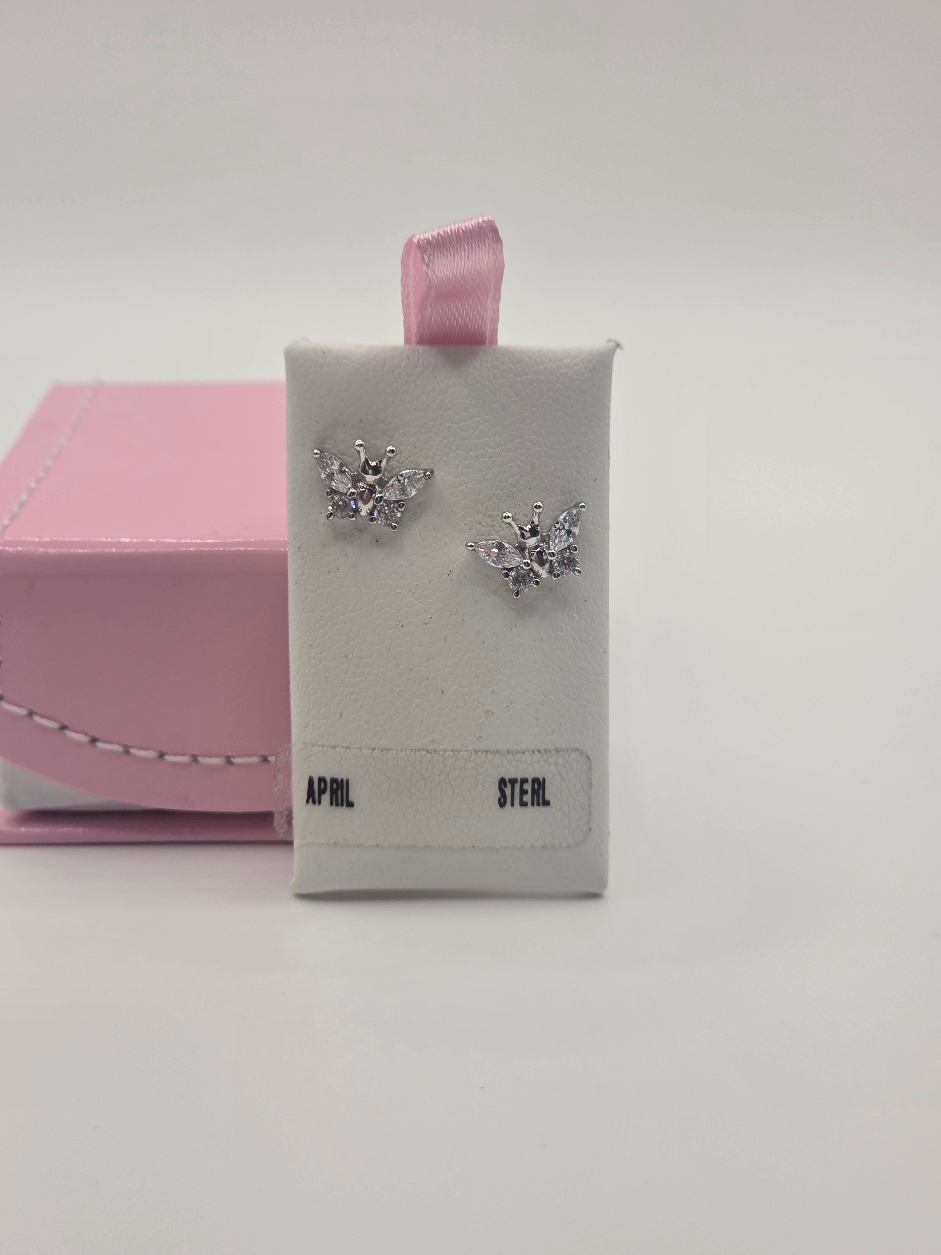 Kiddie Kraft Sterling Birthstone Earrings