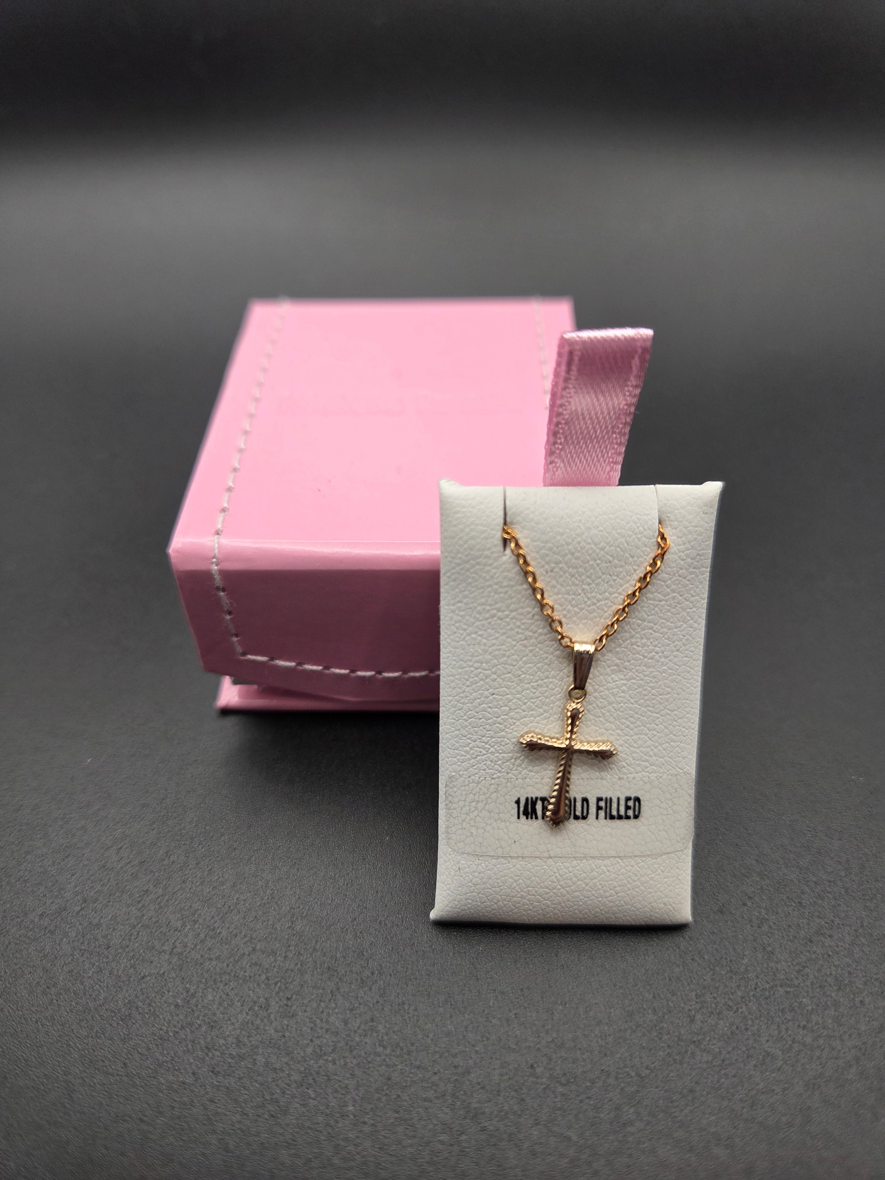Kiddie Kraft Rope Edge Cross Necklace