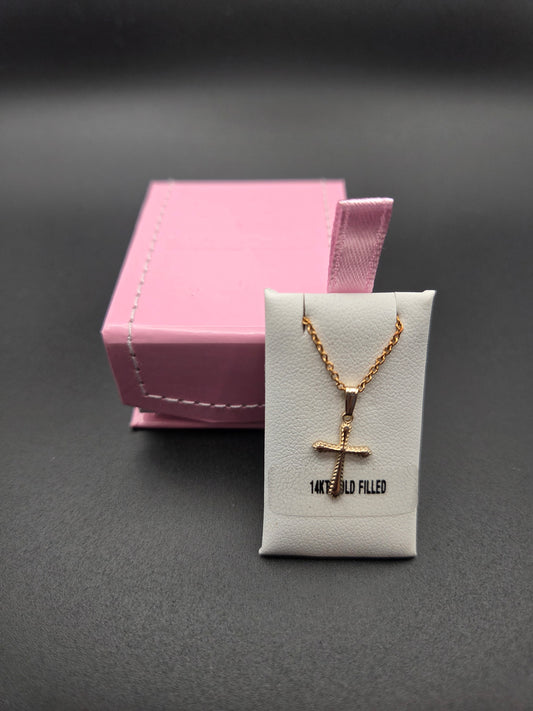 Kiddie Kraft Rope Edge Cross Necklace