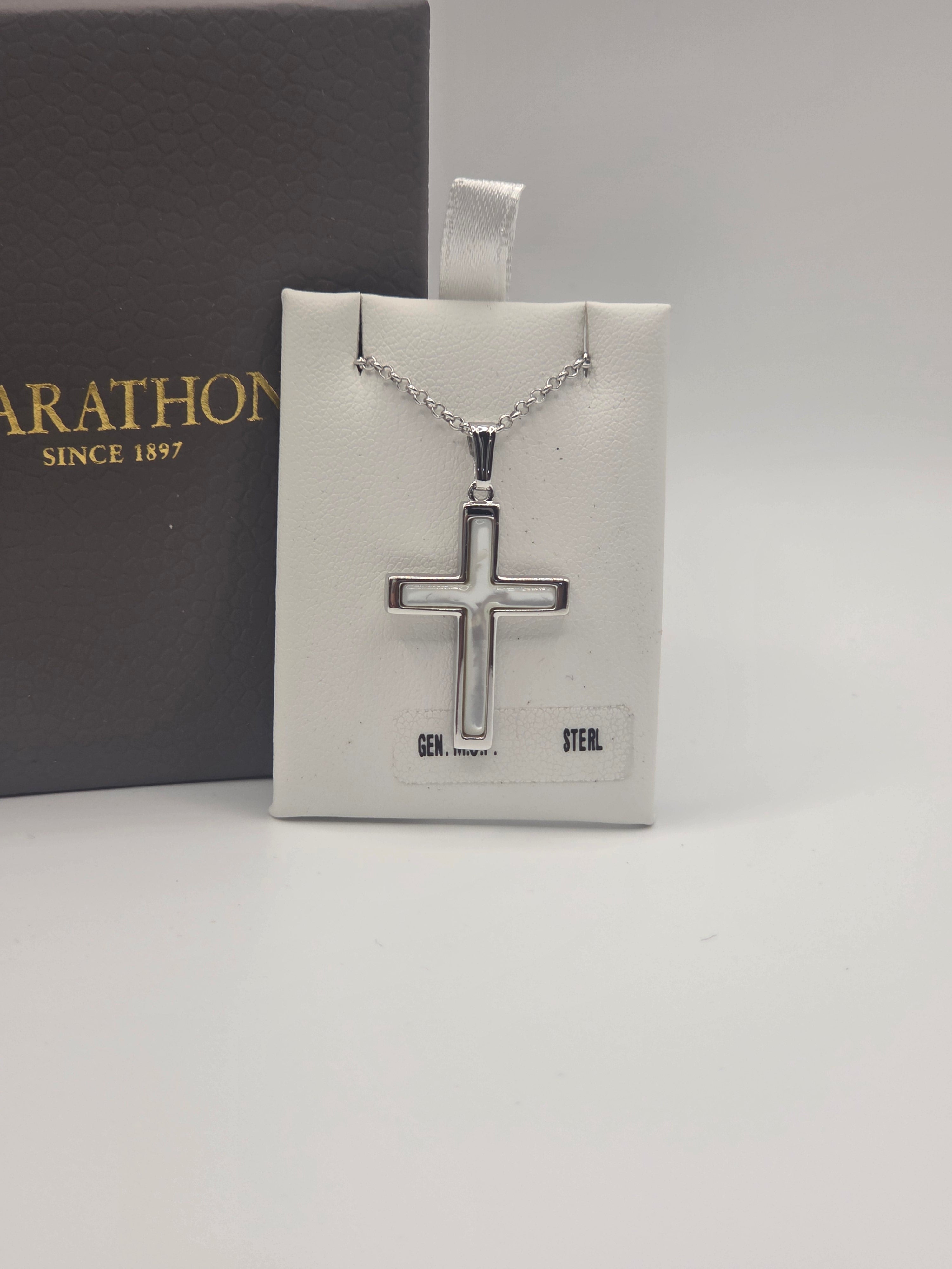Marathon Mother of Pearl Sterling Necklace