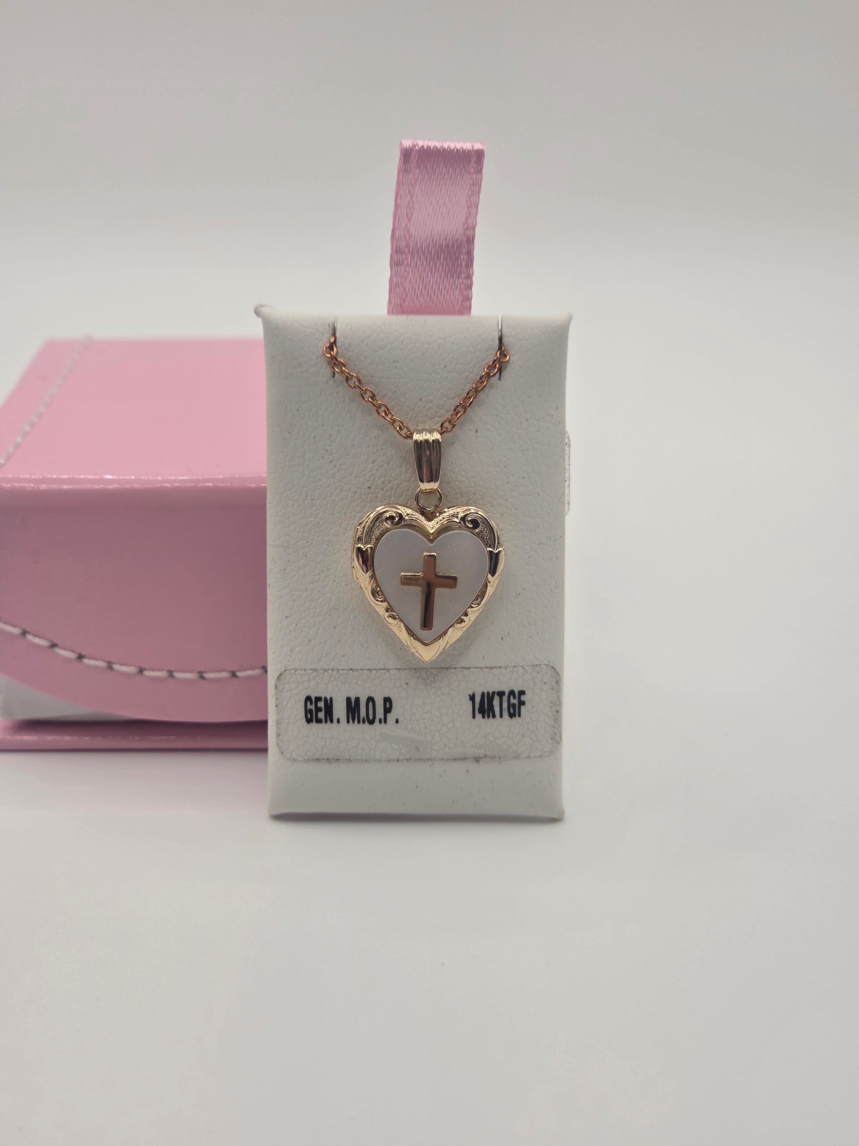 Kiddie Kraft Mother of Pearl Heart Locket