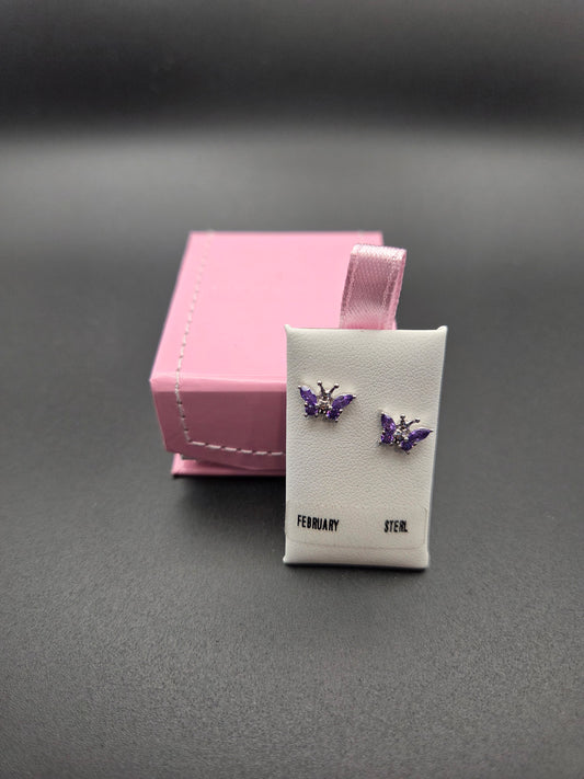 Kiddie Kraft February Birthstone Earrings