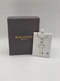 Marathon Hand Engraved Sterling Cross