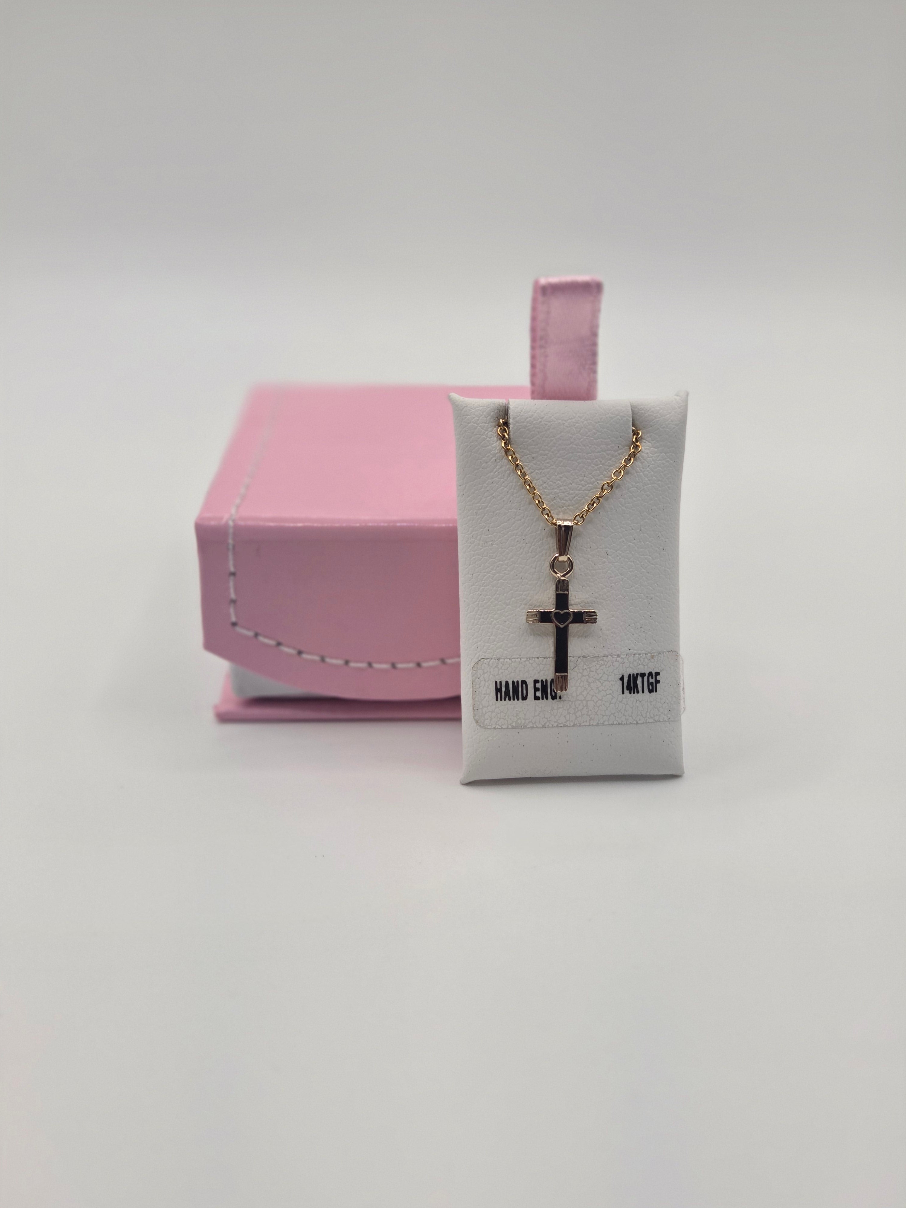 Kiddie Kraft 14KT GF Hand Engraved Cross
