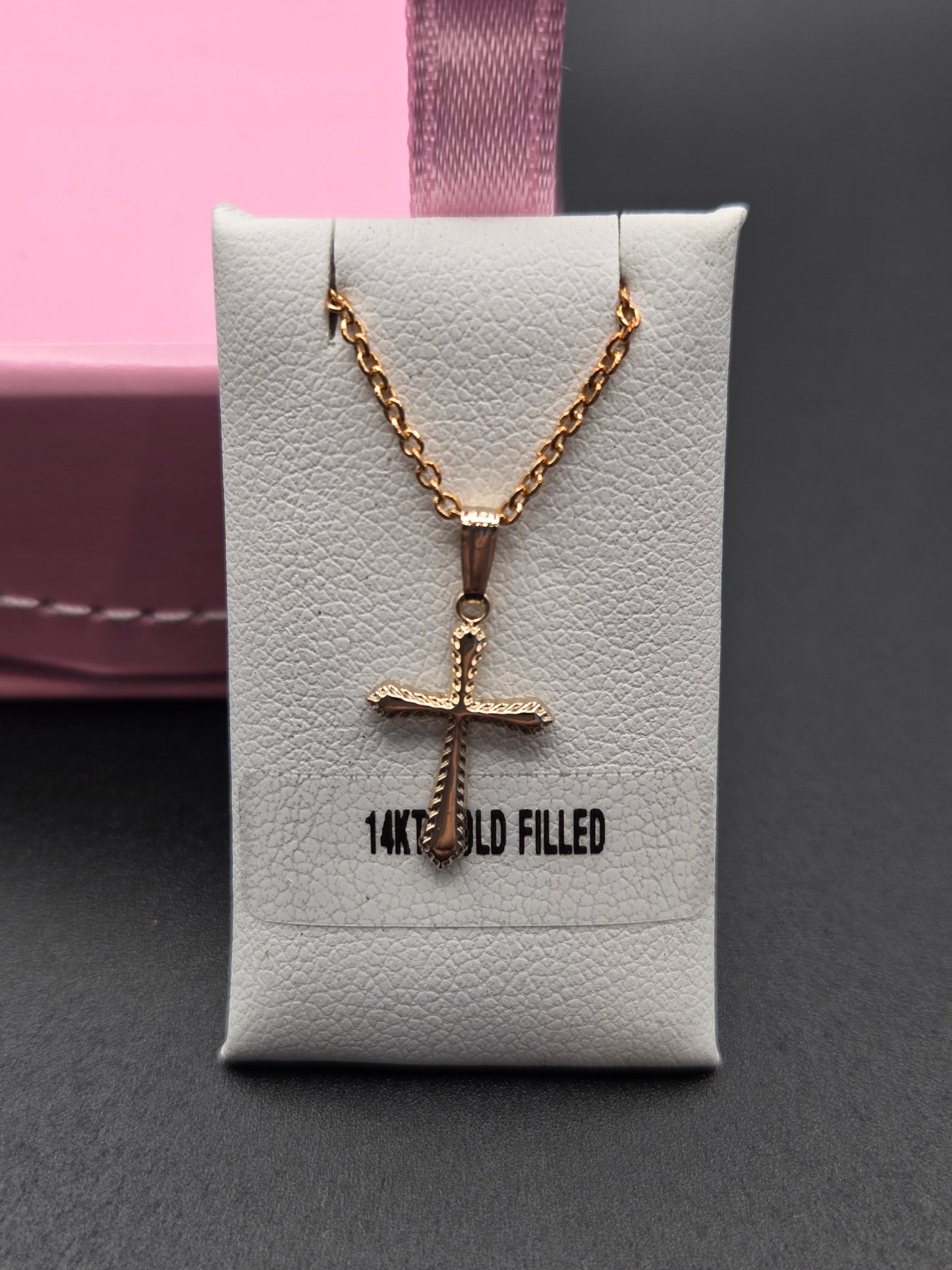 Kiddie Kraft Rope Edge Cross Necklace