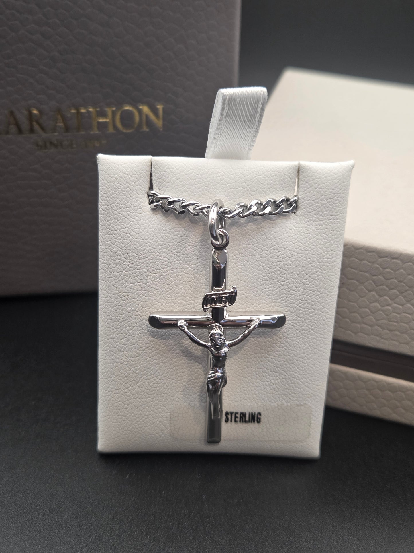 Marathon Crucifix Cross Necklace