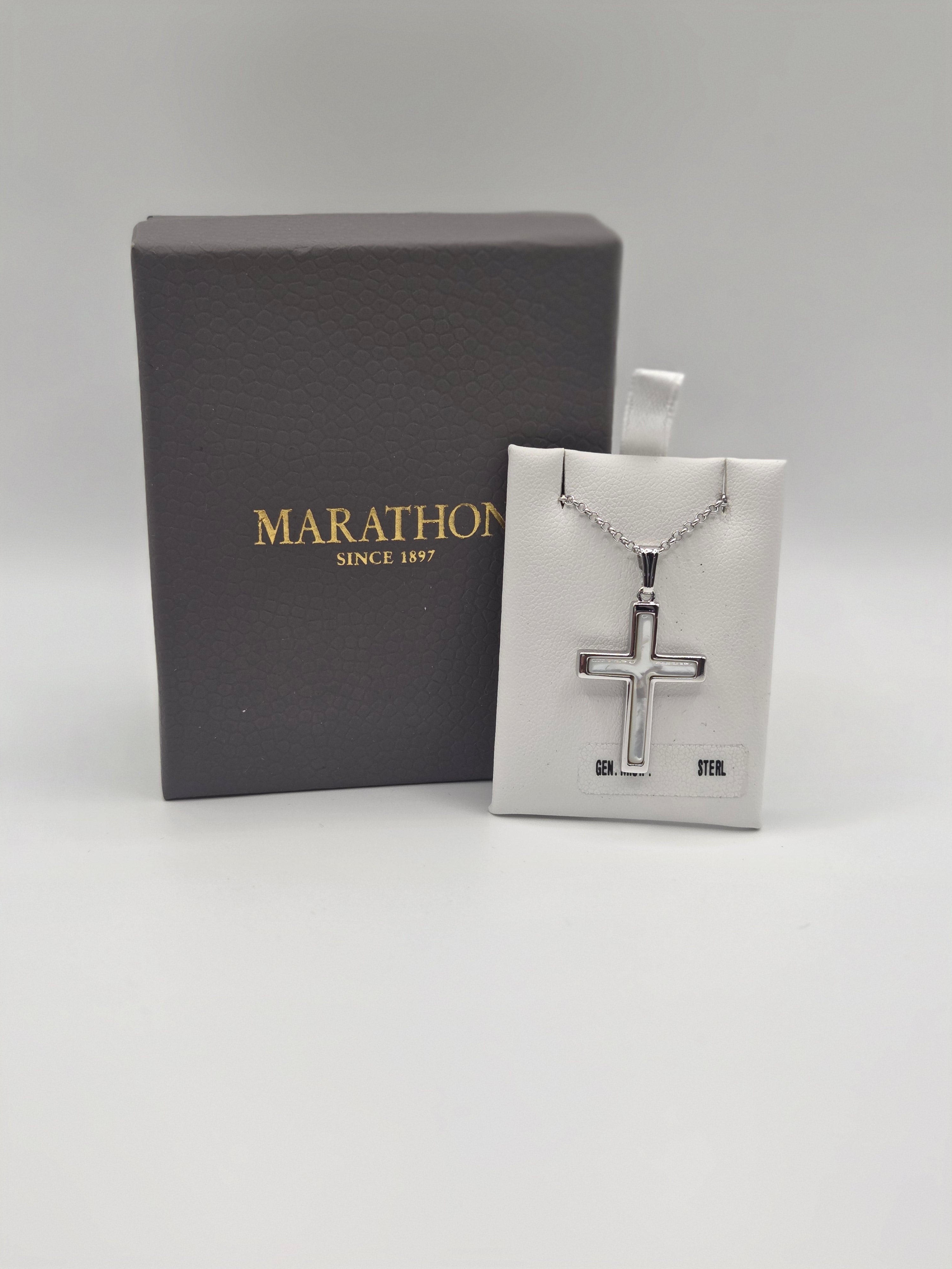 Marathon Mother of Pearl Sterling Necklace