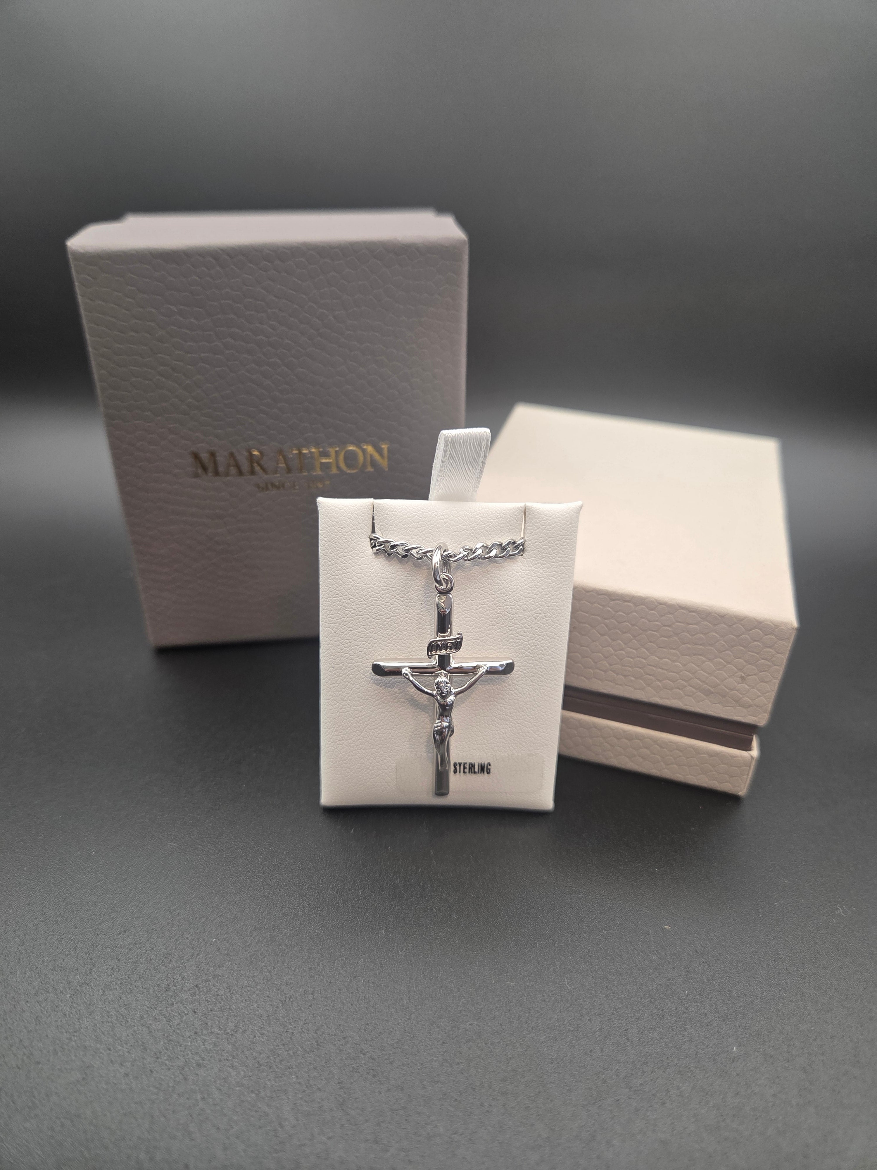 Marathon Crucifix Cross Necklace