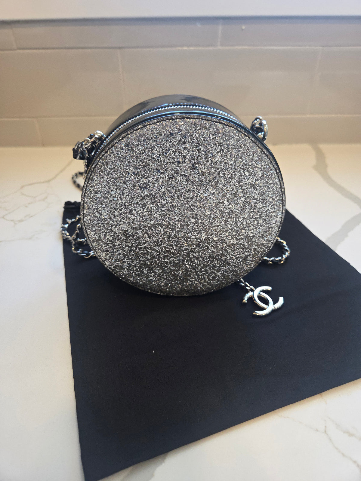 Chanel - Evening On The Moon Round Glitter Bag